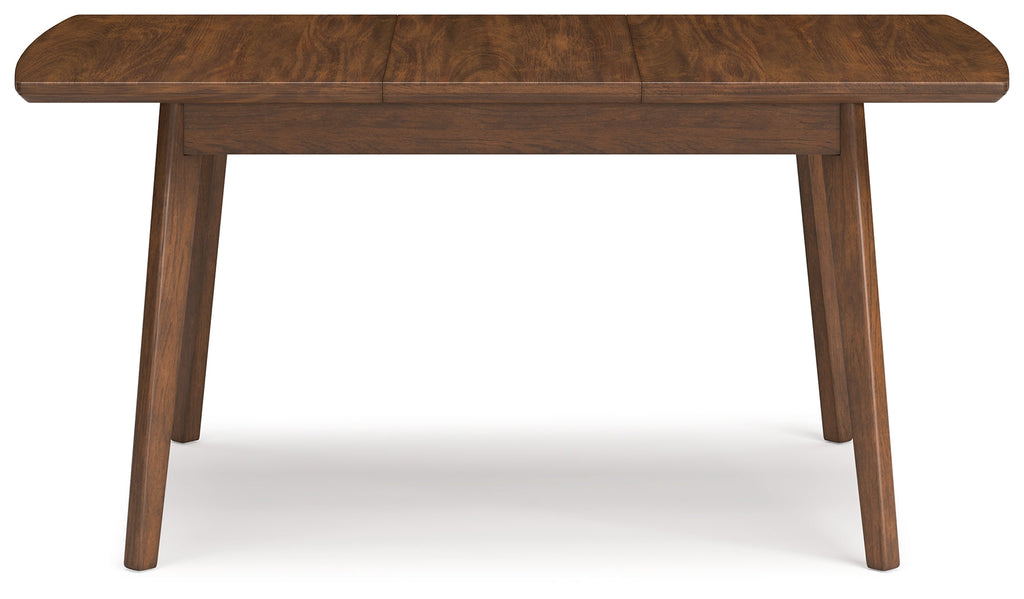 Lyncott Charcoal/Brown Extension Dining Table and 4 Chairs