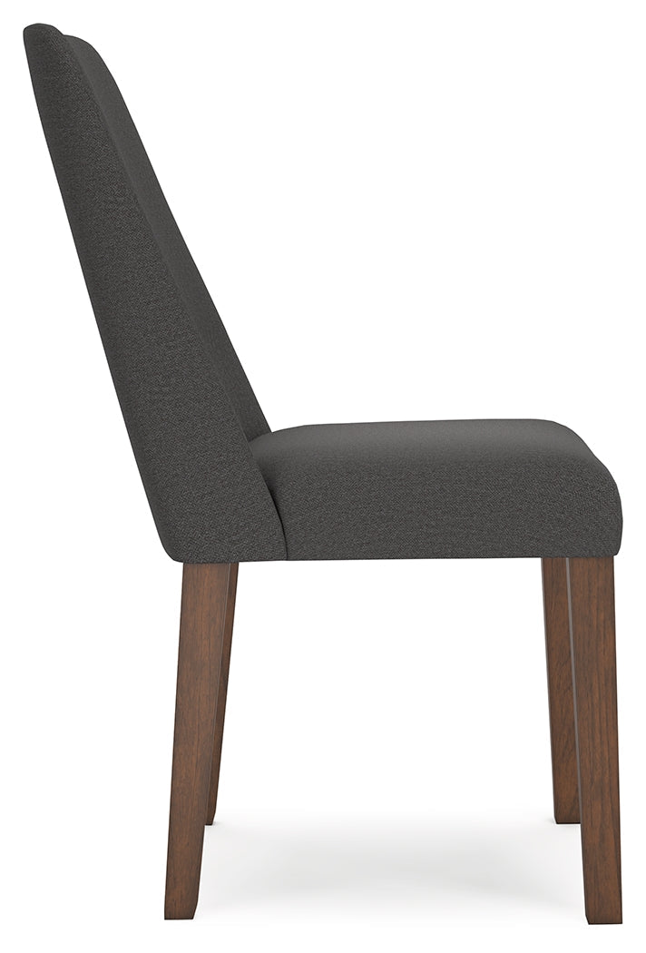 Lyncott Charcoal/Brown Extension Dining Table w/ 4 Chairs
