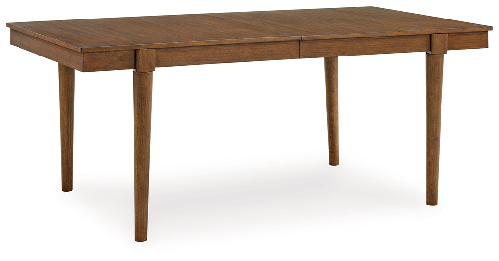 Lyncott Charcoal/Brown Extension Dining Table w/ 4 Chairs