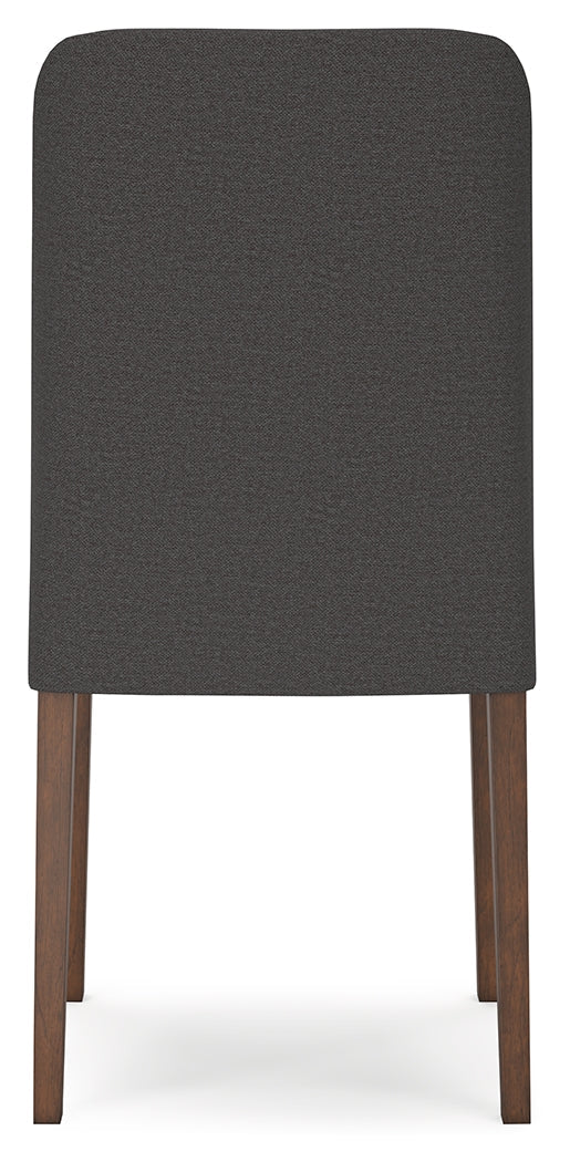 Lyncott Charcoal/Brown Extension Dining Table w/ 6 Chairs