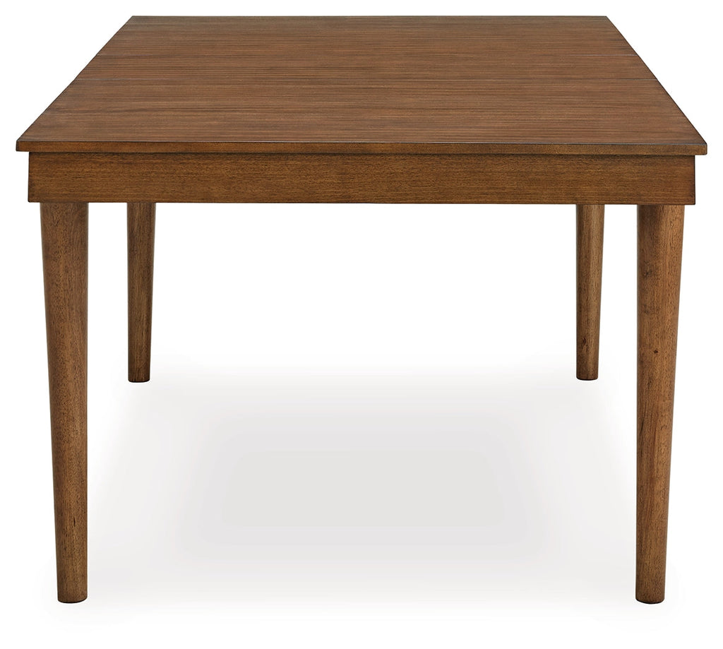 Lyncott Charcoal/Brown Extension Dining Table w/ 6 Chairs