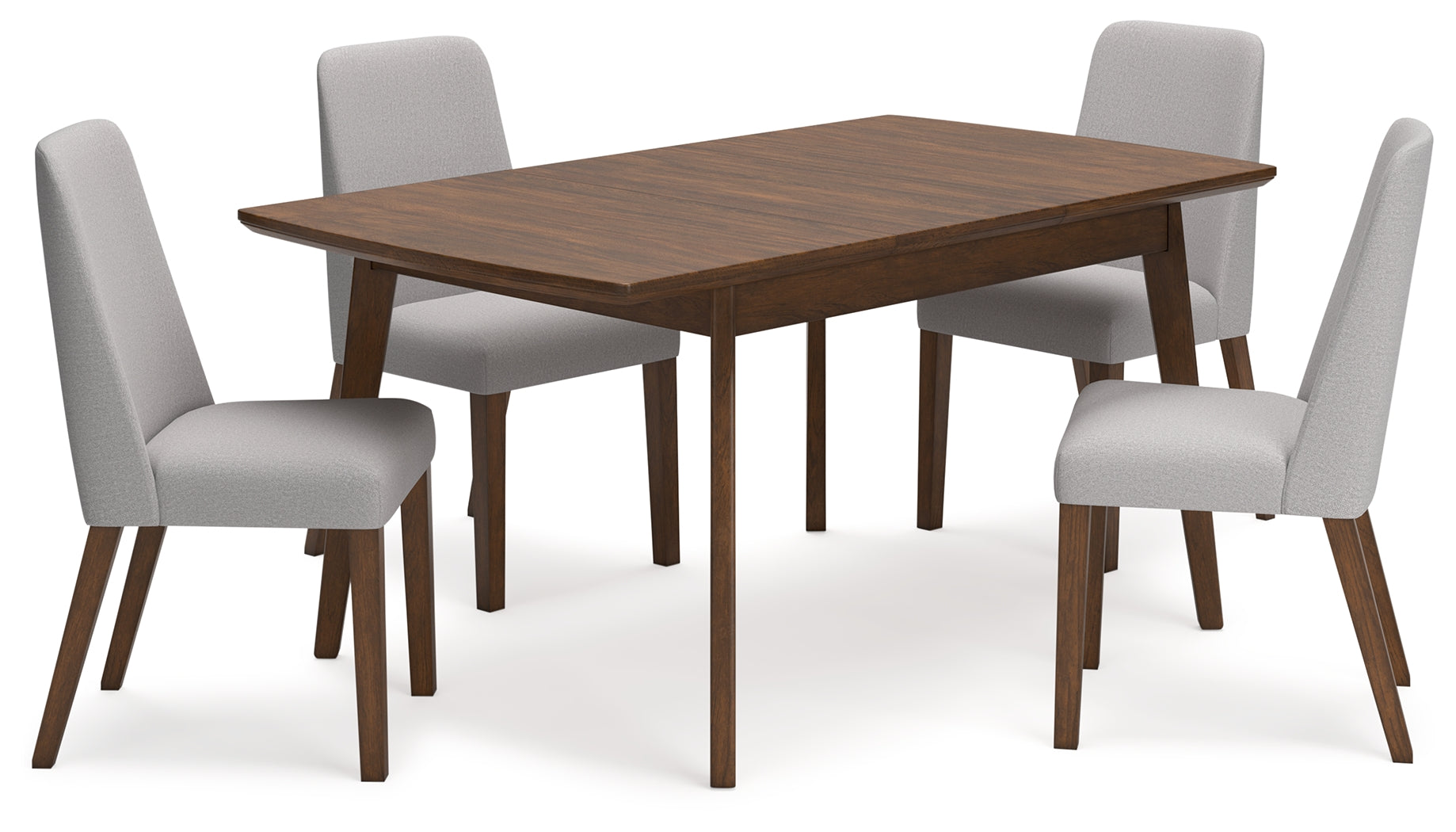 Lyncott Gray/Brown Extension Dining Table and 4 Chairs