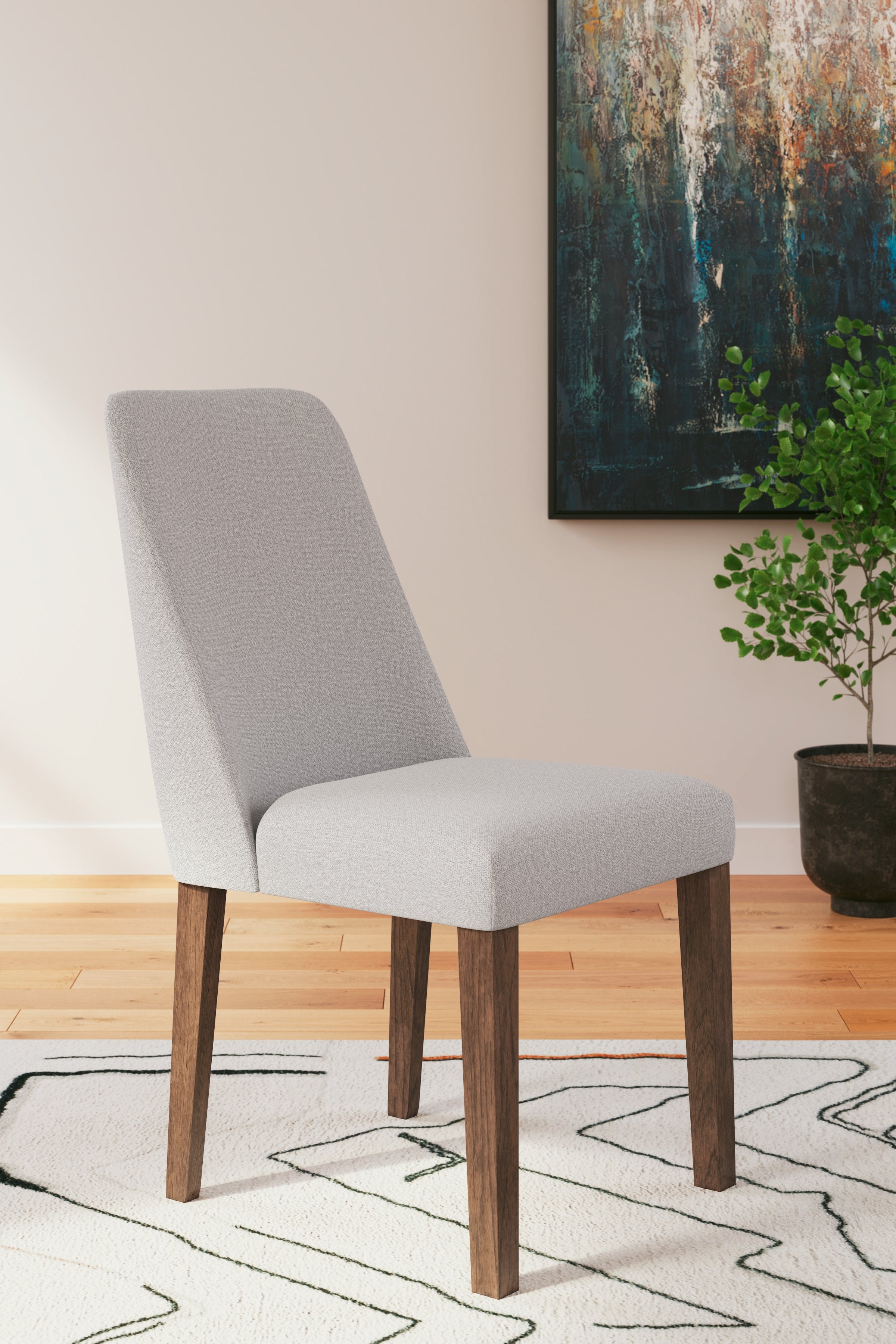 Lyncott Gray/Brown Extension Dining Table and 4 Chairs