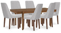 Lyncott Gray/Brown Extension Dining Table and 6 Chairs