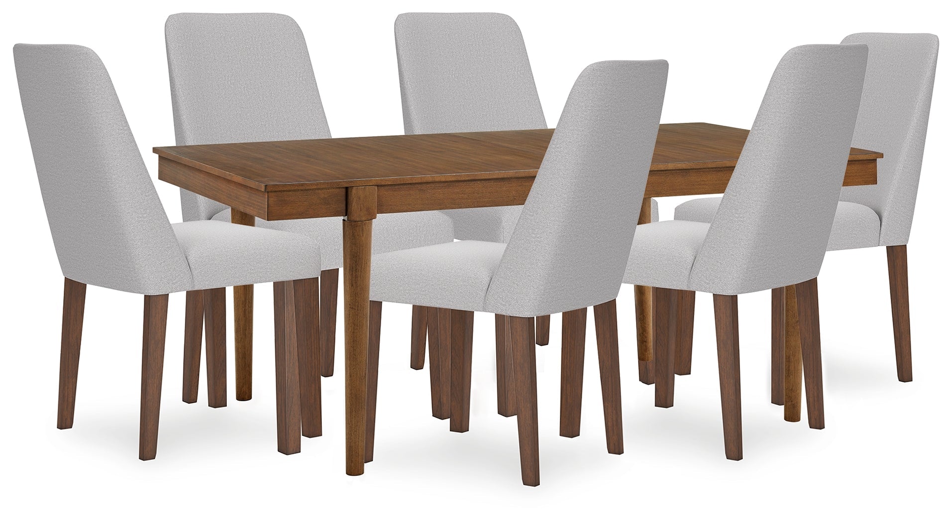 Lyncott Gray/Brown Extension Dining Table and 6 Chairs