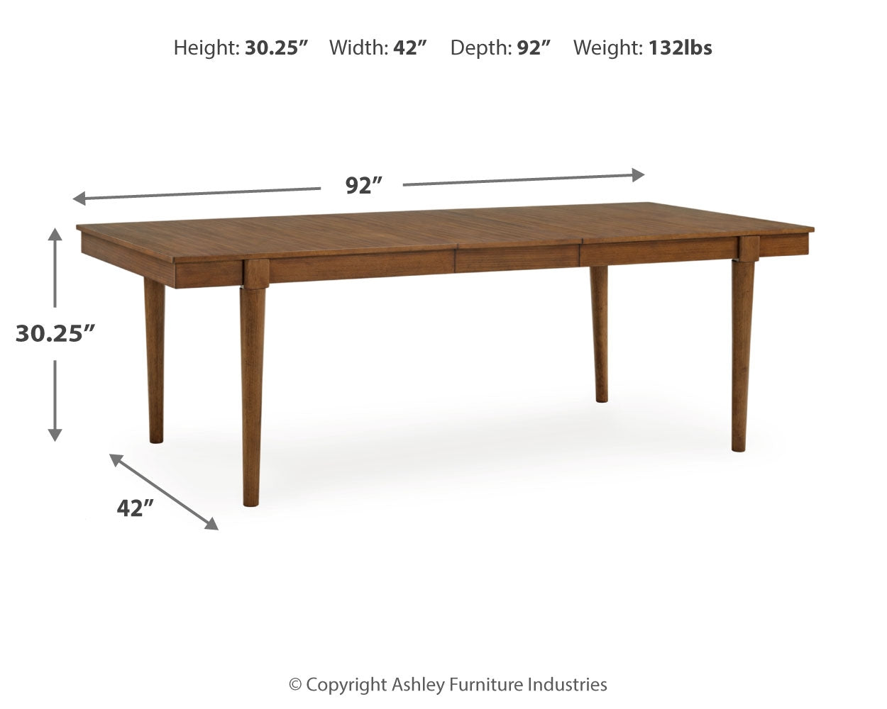 Lyncott Gray/Brown Extension Dining Table w/ 4 Chairs