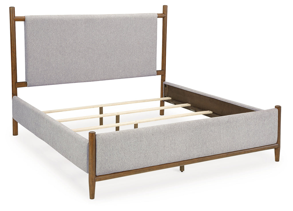 Lyncott King Upholstered Bedroom Set with Dresser and Mirror