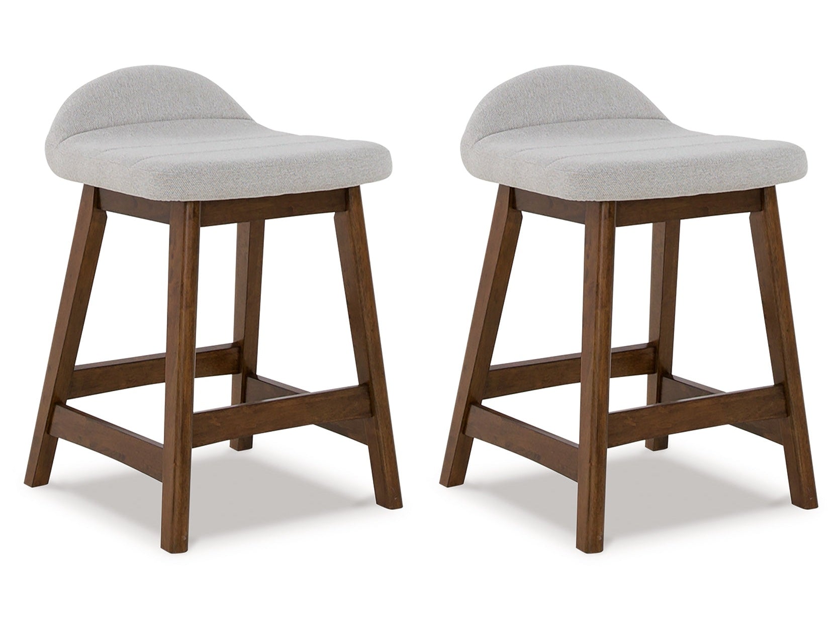 Lyncott Light Gray/Brown Counter Height Bar Stool (Set of 2)