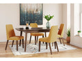 Lyncott Mustard & Brown Dining Room Set / 5pc