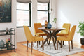 Lyncott Mustard/Brown Dining Table and 4 Chairs