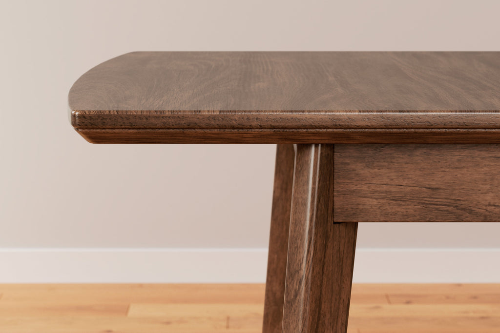 Lyncott Mustard/Brown Dining Table w/ 4 Chairs