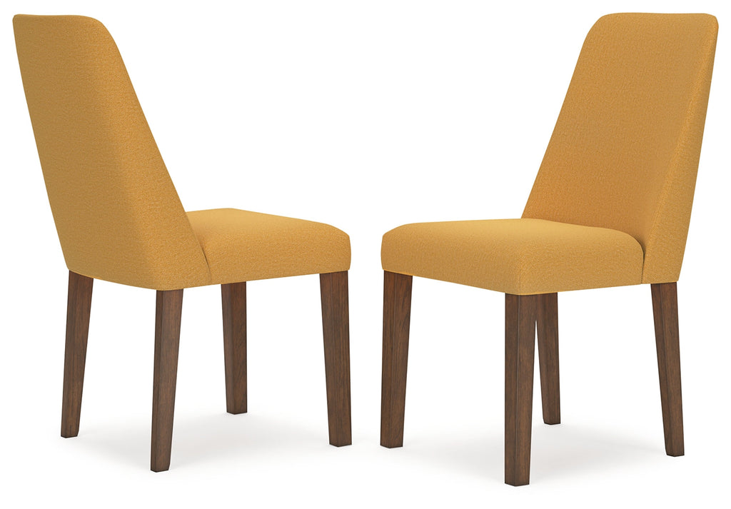 Lyncott Mustard/Brown Extension Dining Table and 4 Chairs