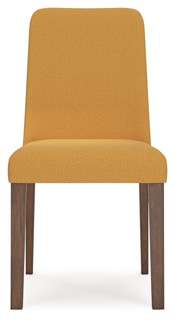Lyncott Mustard/Brown Extension Dining Table and 6 Chairs