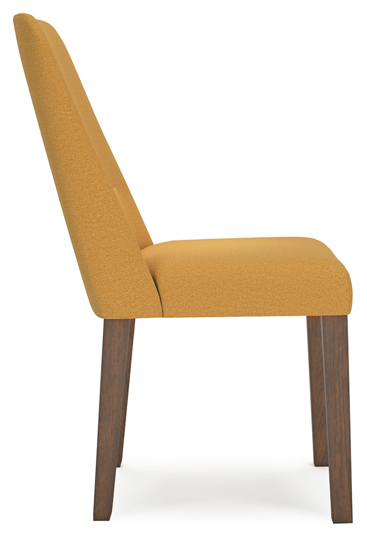 Lyncott Mustard/Brown Extension Dining Table and 6 Chairs