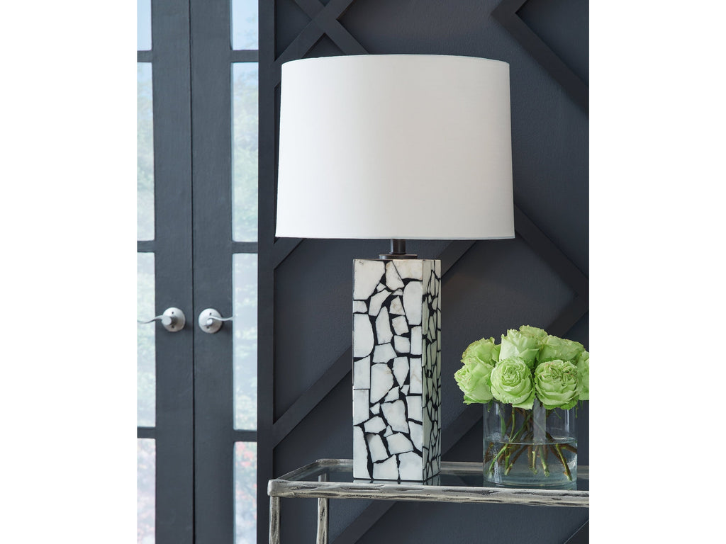 Macaria White/Black Table Lamp (Set of 2)