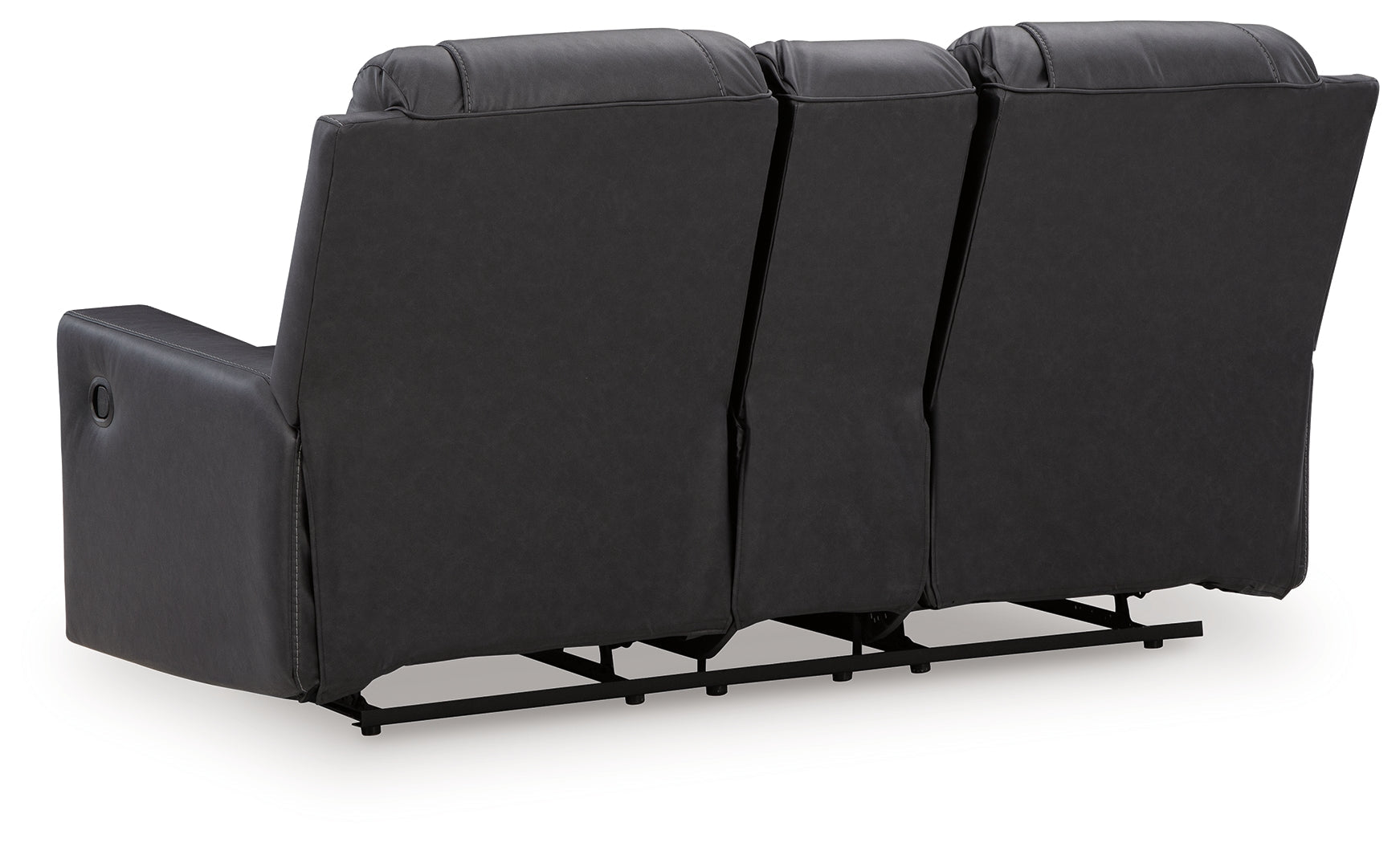 Mackmenville Carbon Reclining Loveseat with Console