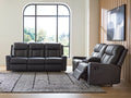 Mackmenville Carbon Reclining Sofa and Loveseat