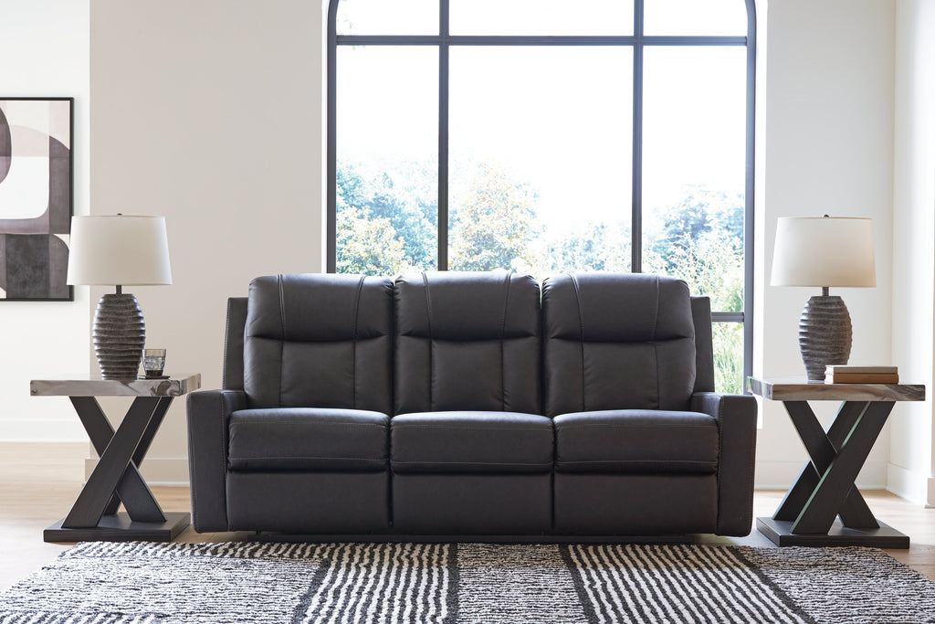 Mackmenville Carbon Reclining Sofa and Loveseat