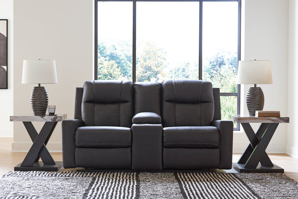 Mackmenville Carbon Reclining Sofa and Loveseat