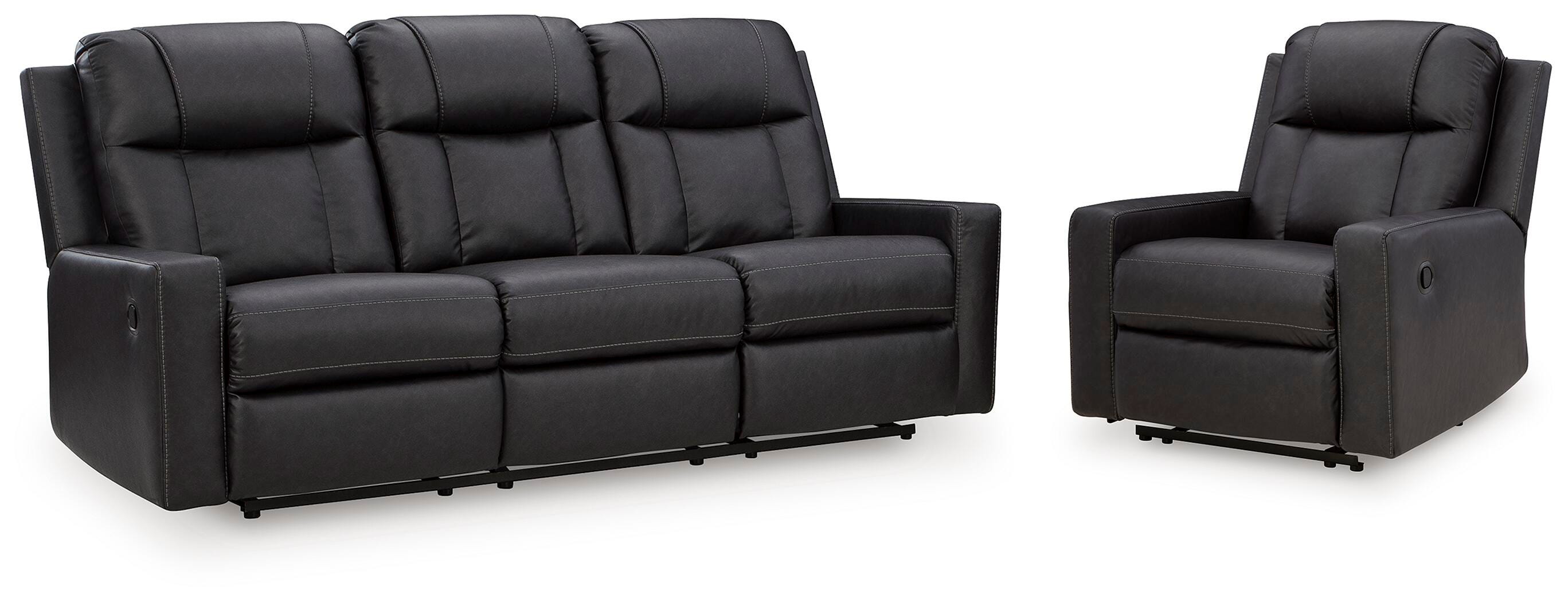 Mackmenville Carbon Reclining Sofa and Recliner