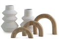 Maddwarth White/Natural Brown Accessory Set (Set of 5)