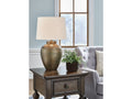 Madney Antique Gold 2-Piece Lamp Set