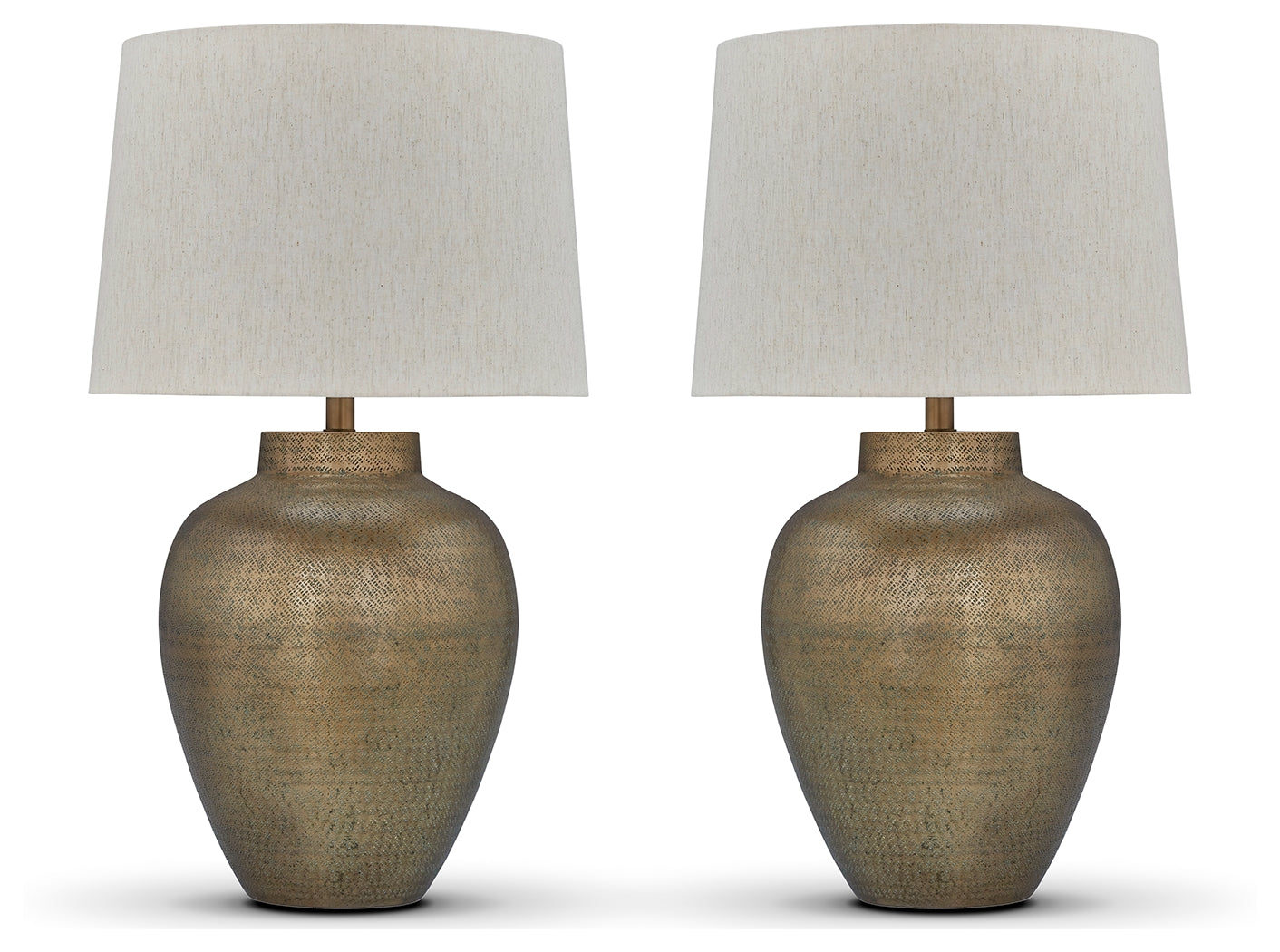 Madney Antique Gold 2-Piece Lamp Set