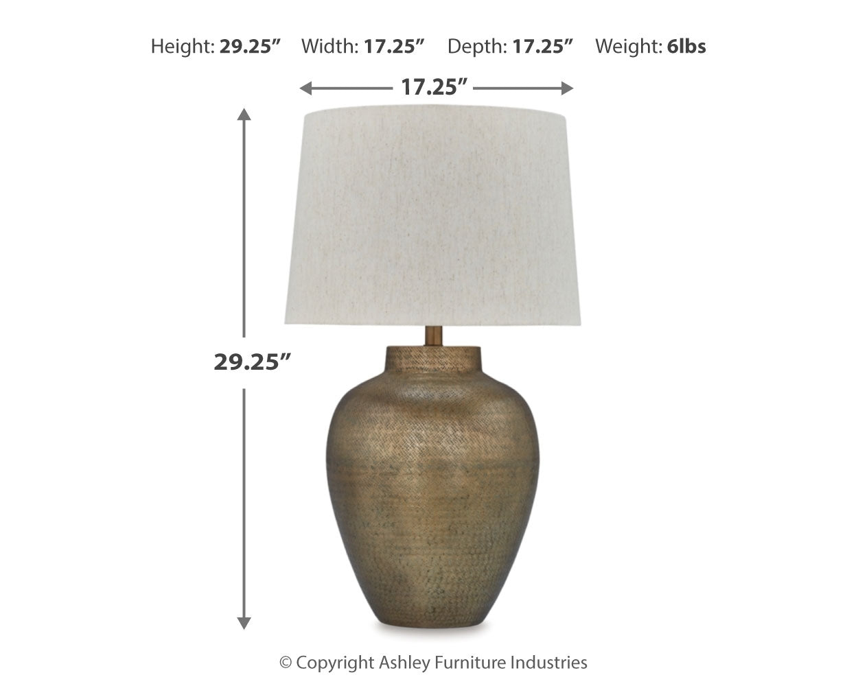 Madney Antique Gold 2-Piece Lamp Set