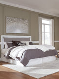 Maeling White/Gray King Upholstered Panel Headboard
