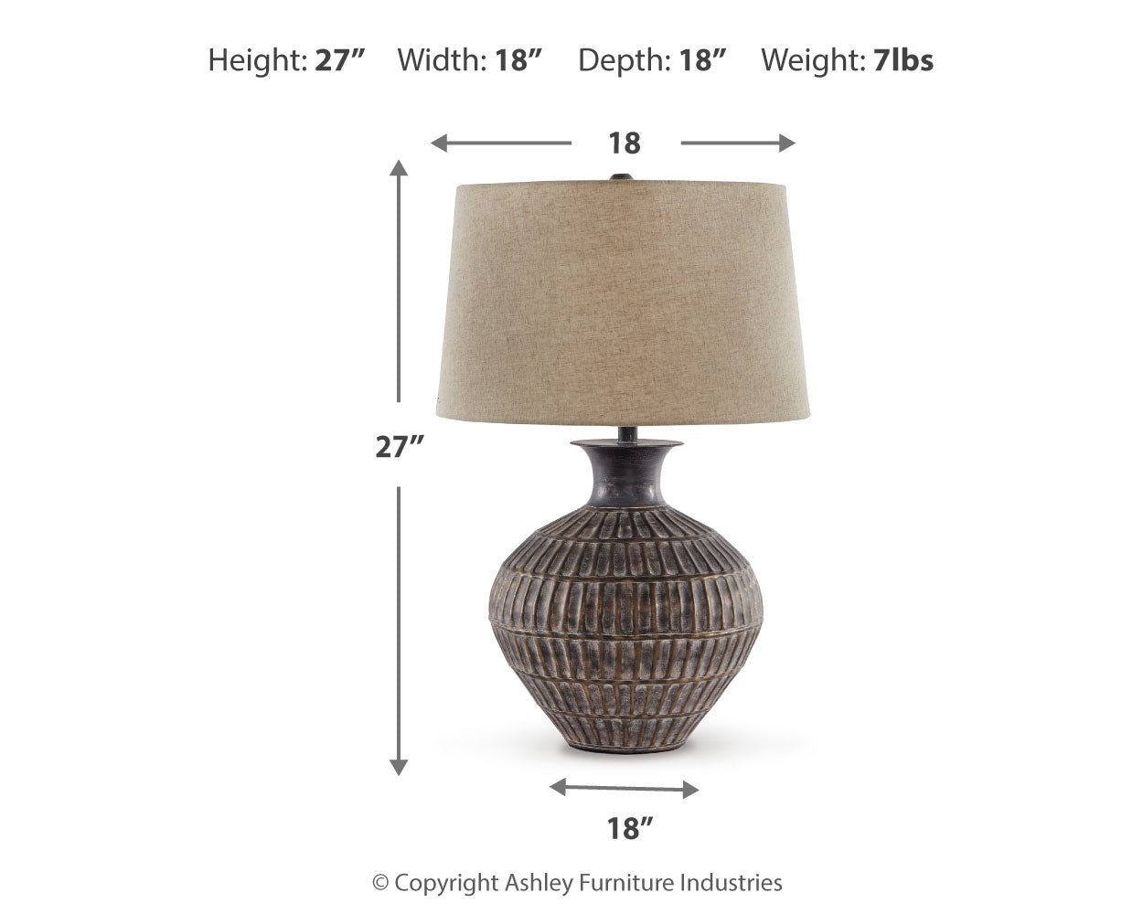 Magan Antique Bronze Table Lamp (Set of 2)