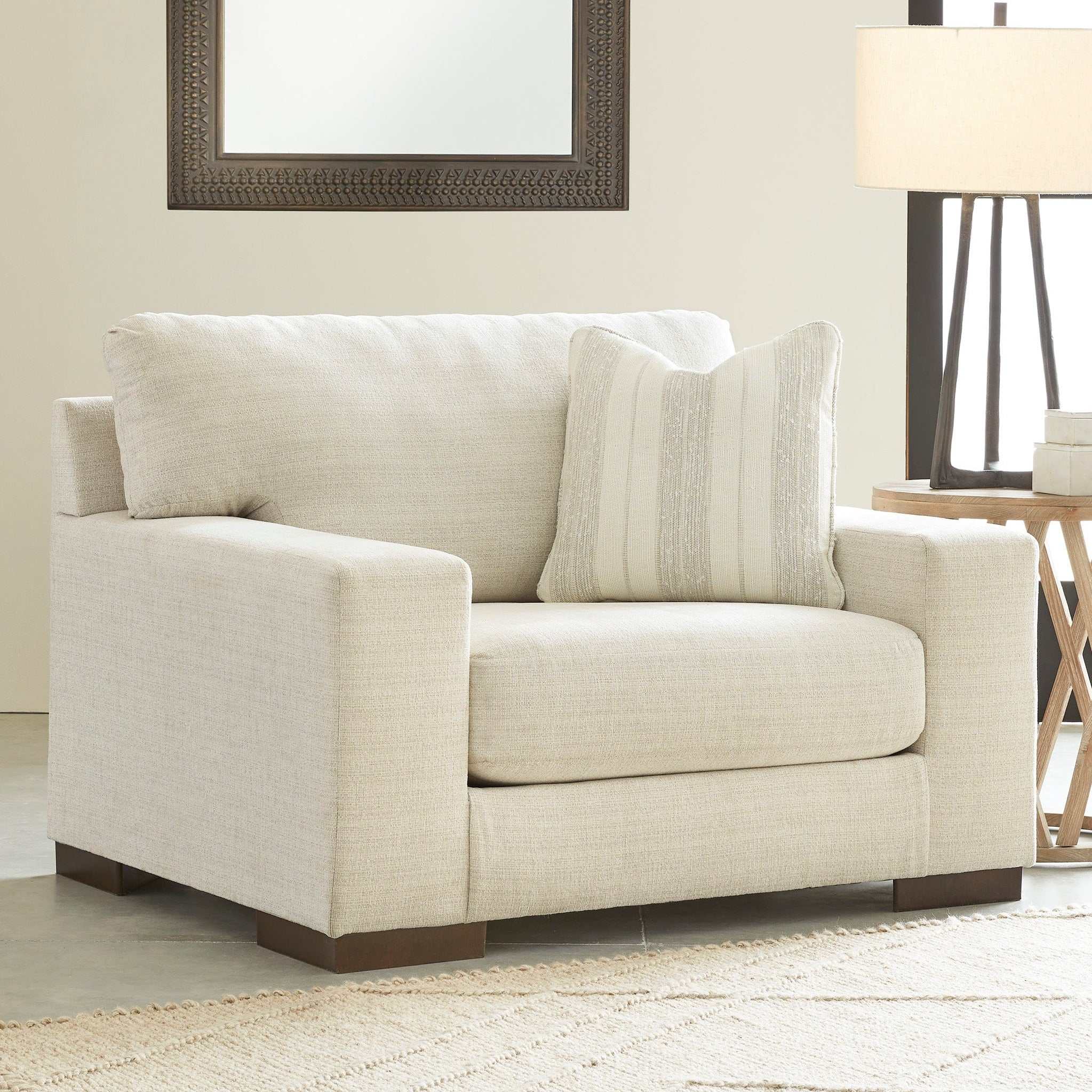 Maggie Birch Oversized Chair & Ottoman Set
