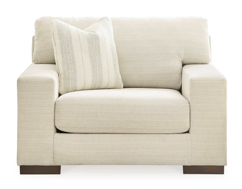 Maggie Birch Oversized Chair & Ottoman Set