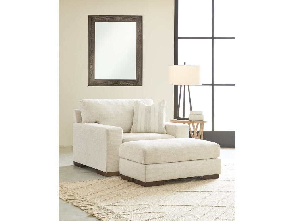 Maggie Birch Oversized Chair and Ottoman