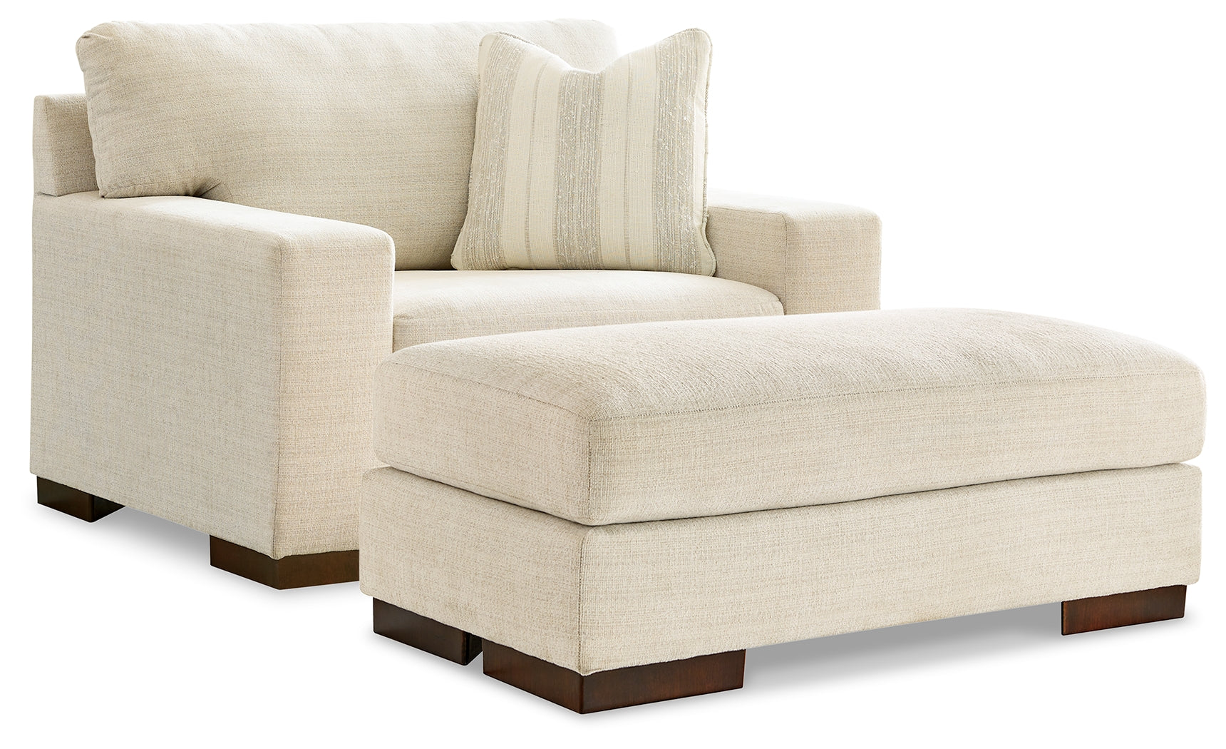 Maggie Birch Oversized Chair and Ottoman
