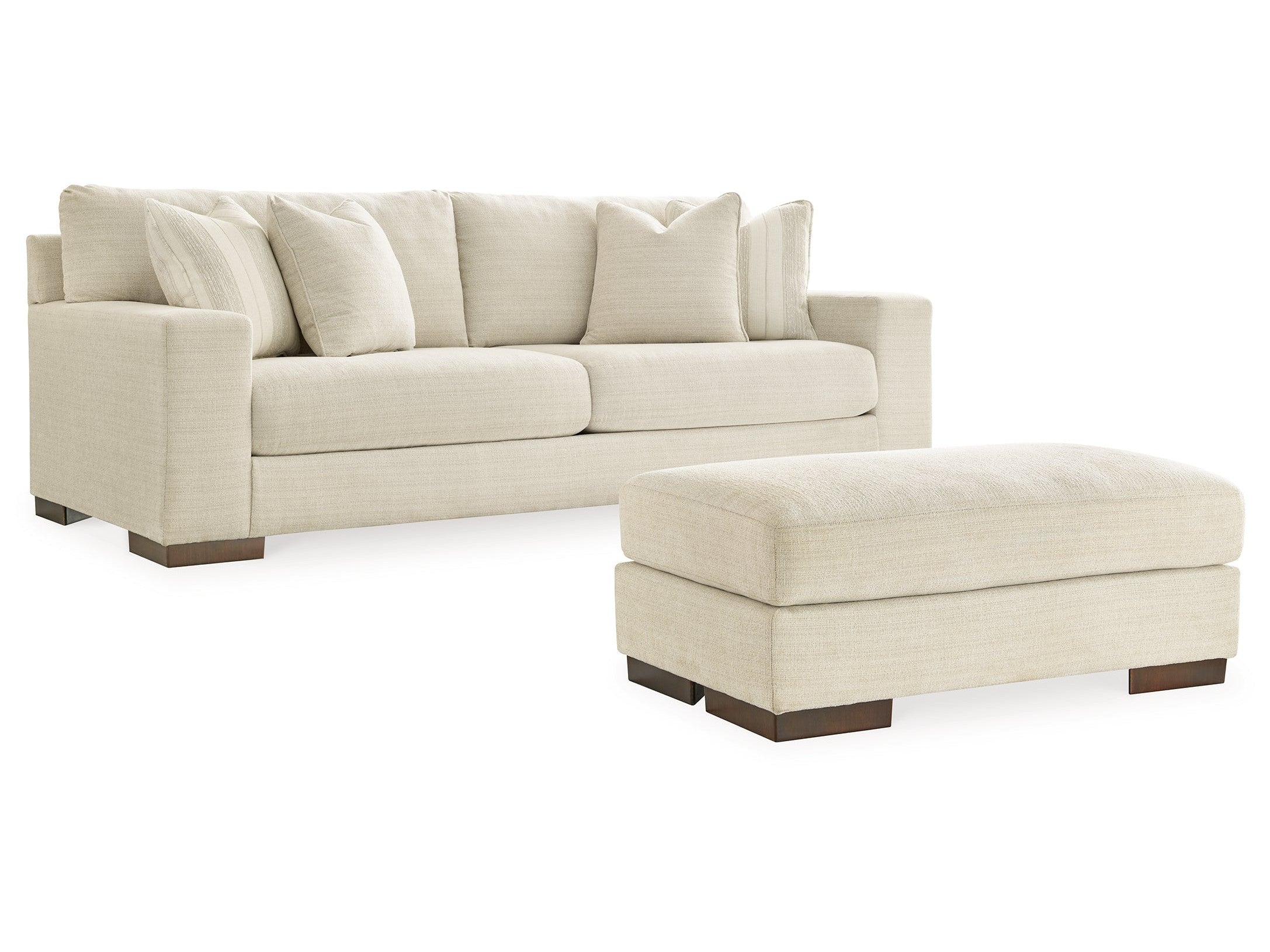 Maggie Birch Sofa and Ottoman