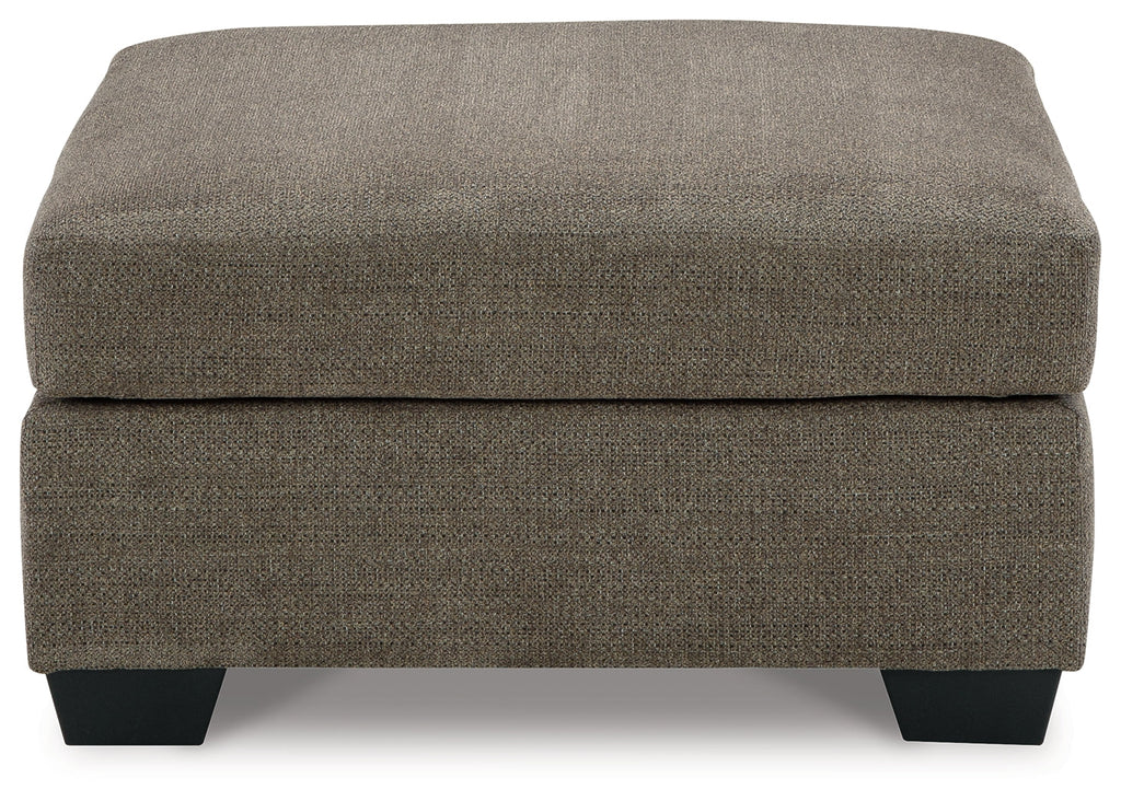 Mahoney Chocolate 2-Piece Sleeper Sectional and Ottoman