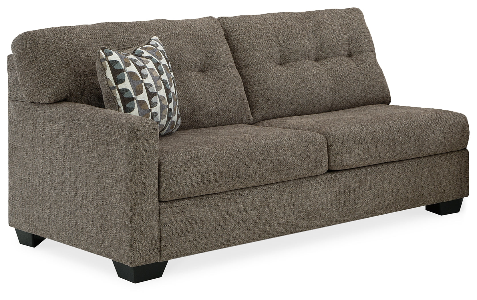 Mahoney Chocolate 2-Piece Sleeper Sectional and Ottoman