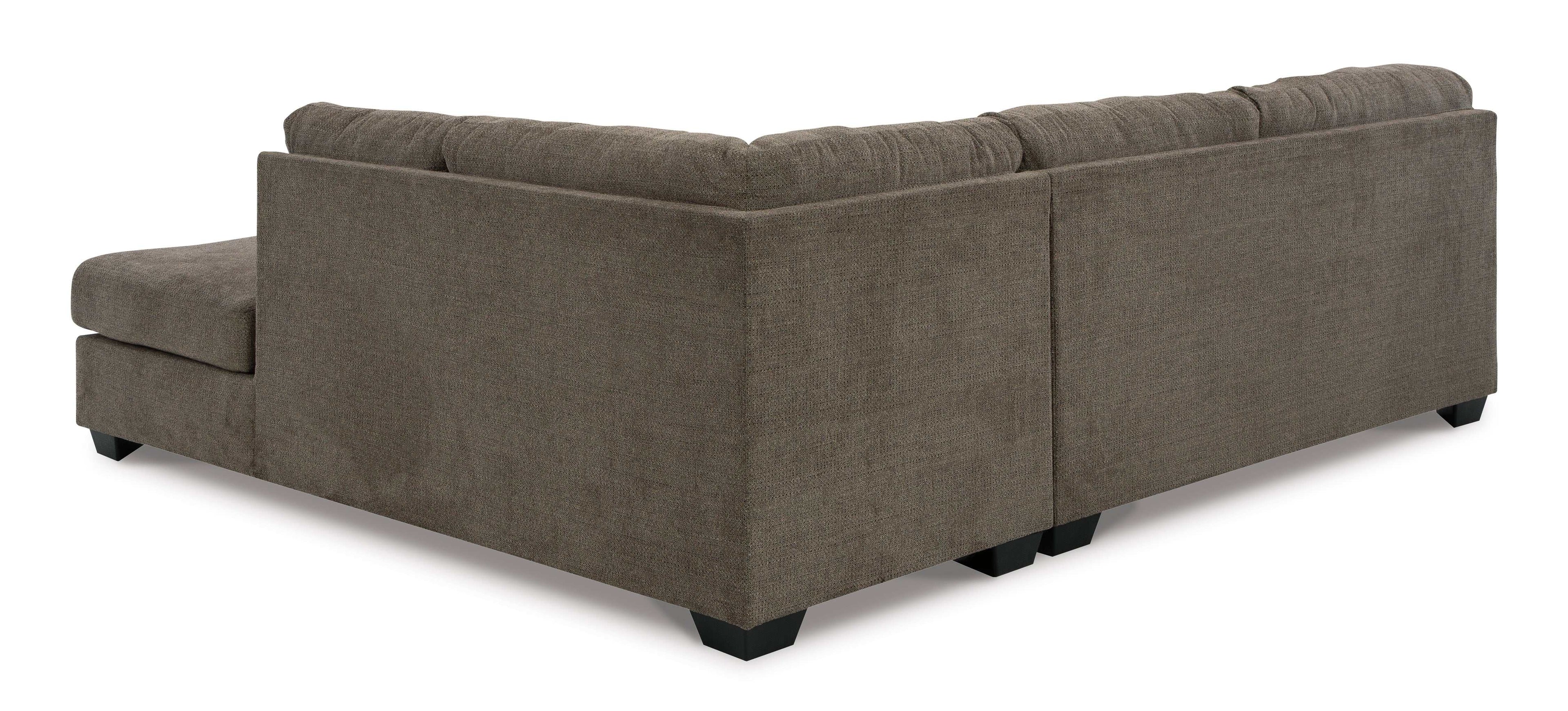 Mahoney Chocolate 2pc Sectional Full Sleeper Sofa w/ LAF Chaise
