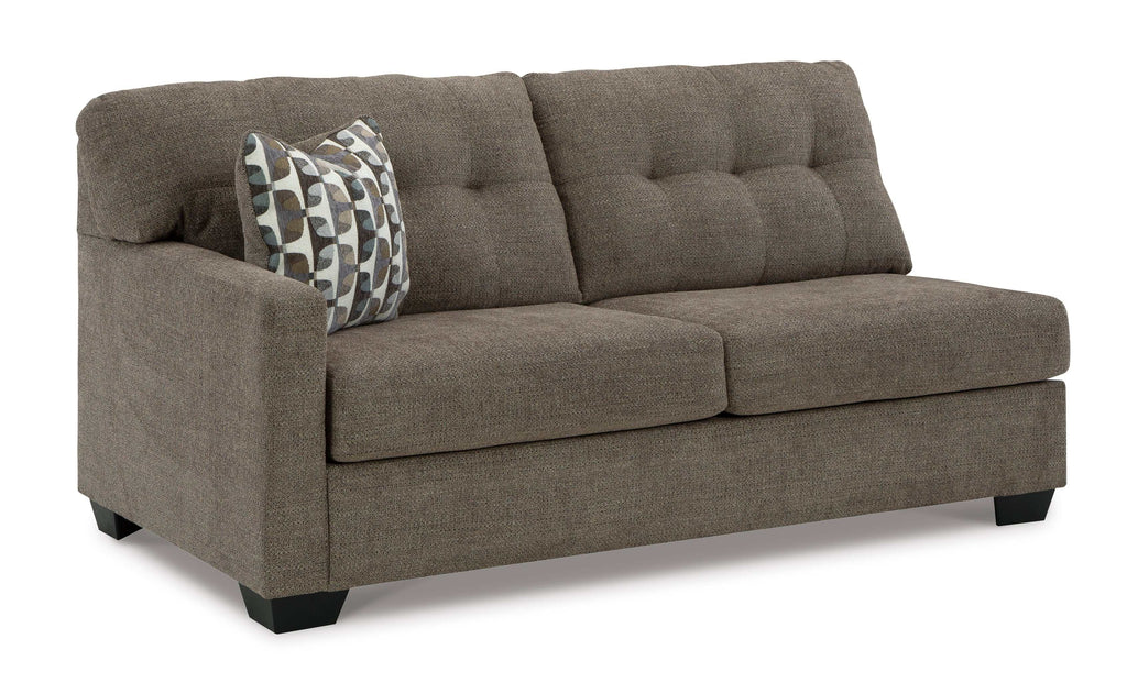 Mahoney Chocolate 2pc Sectional Full Sleeper Sofa w/ RAF Chaise