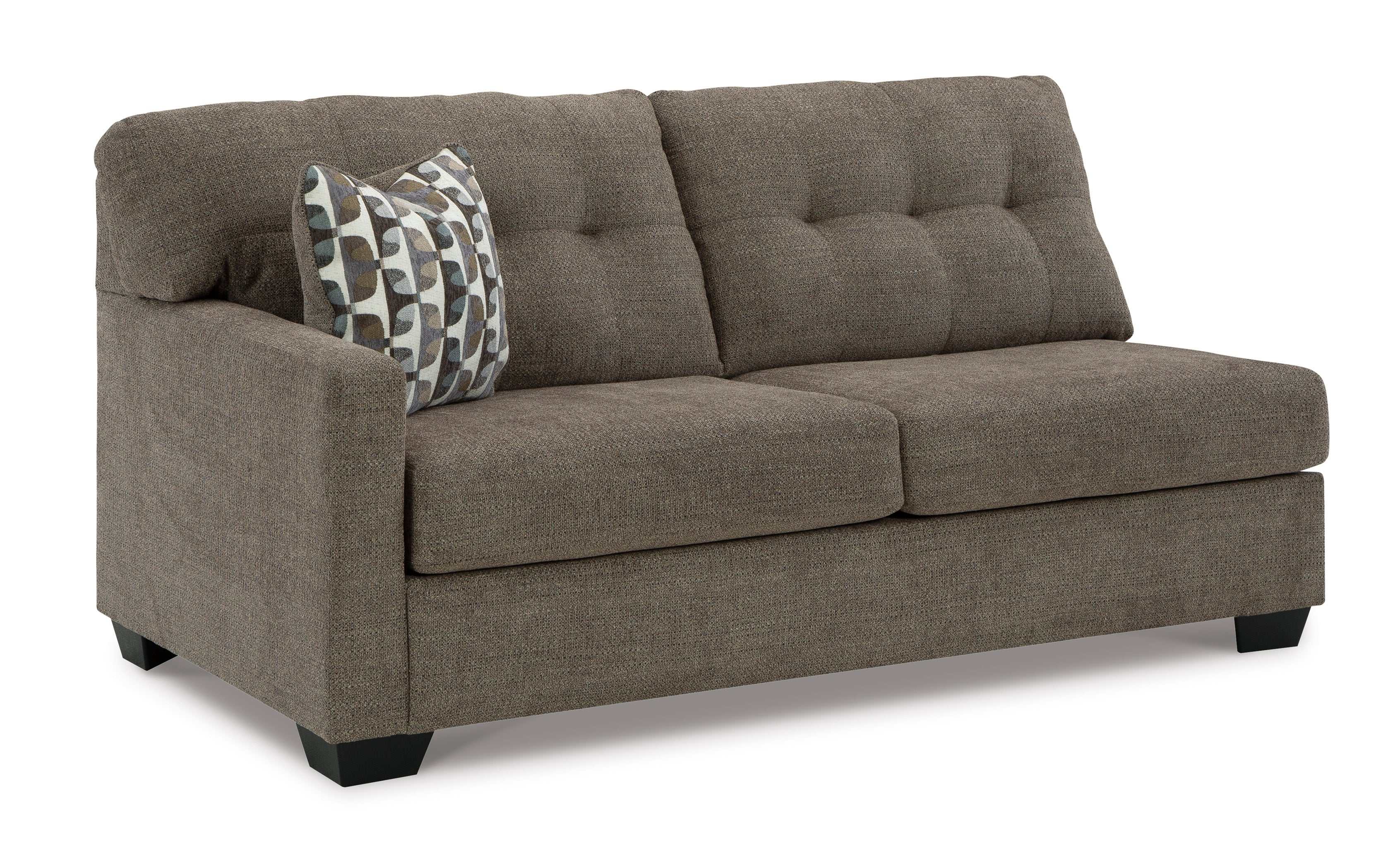 Mahoney Chocolate 2pc Sectional Full Sleeper Sofa w/ RAF Chaise