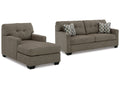 Mahoney Chocolate Full Sofa Sleeper & Chaise