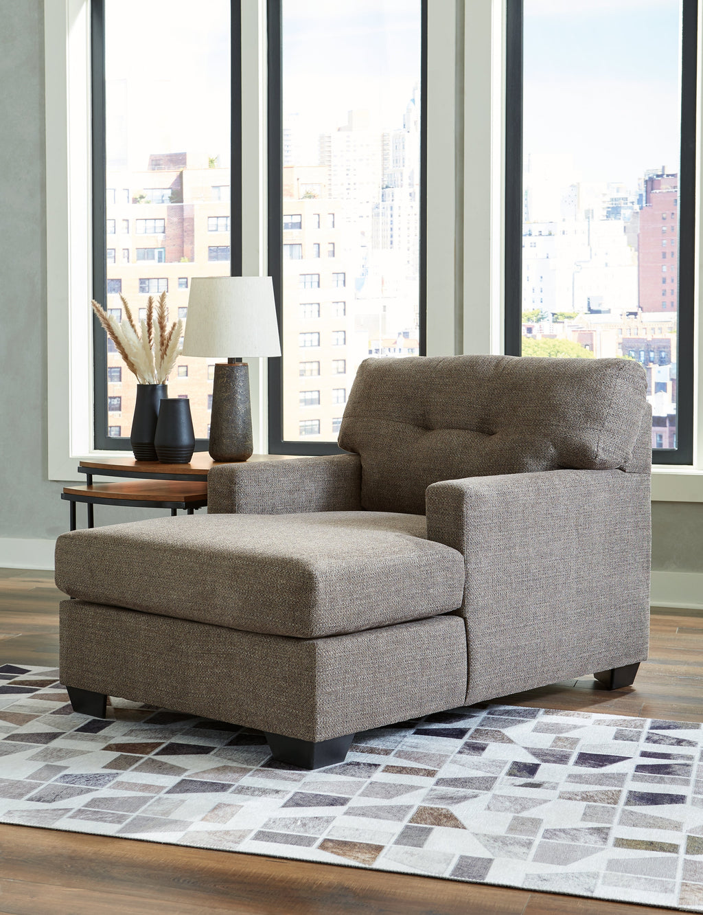 Mahoney Chocolate Full Sofa Sleeper & Chaise