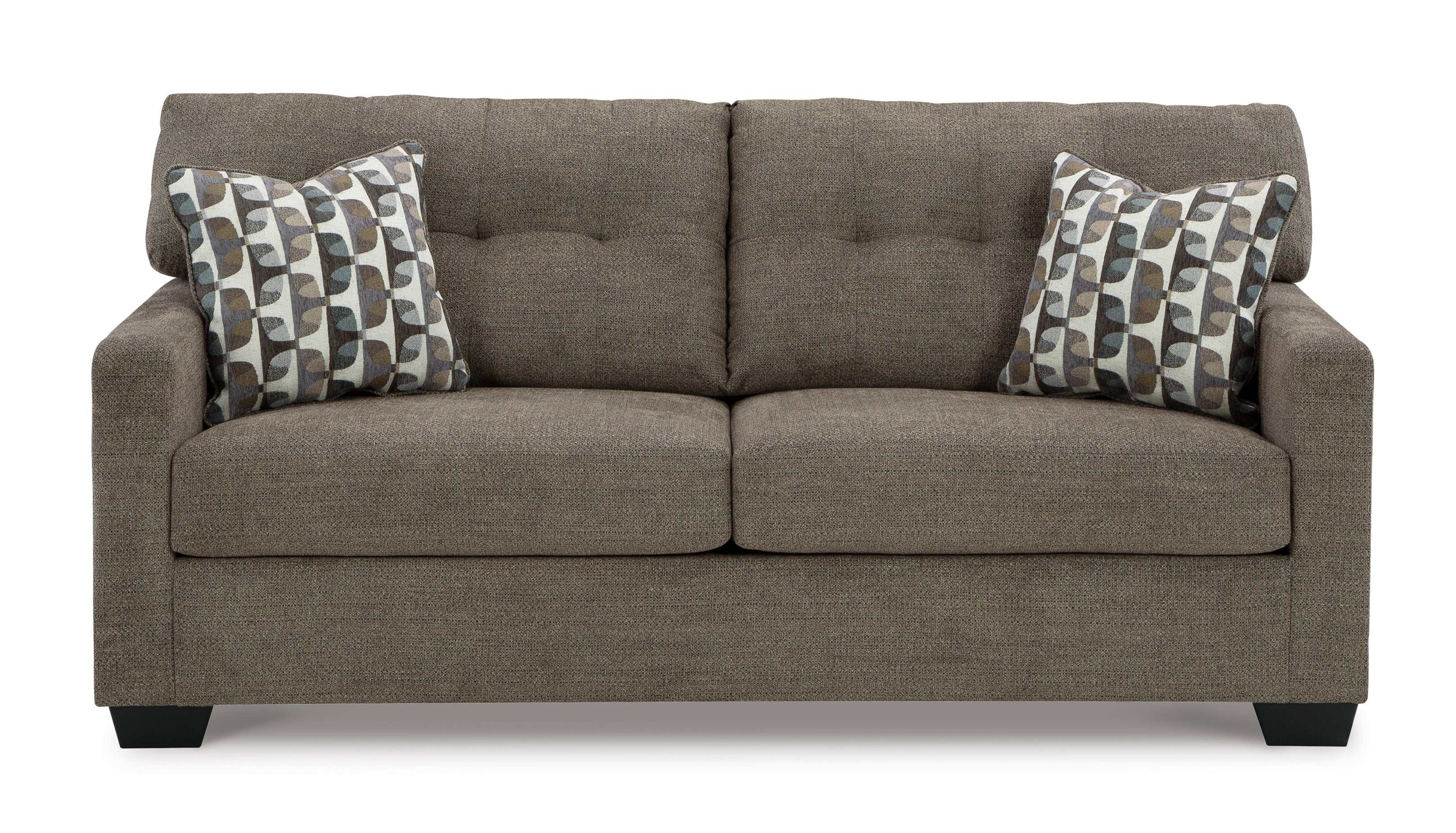 Mahoney Chocolate Sofa & Loveseat Living Room Set / 2pc