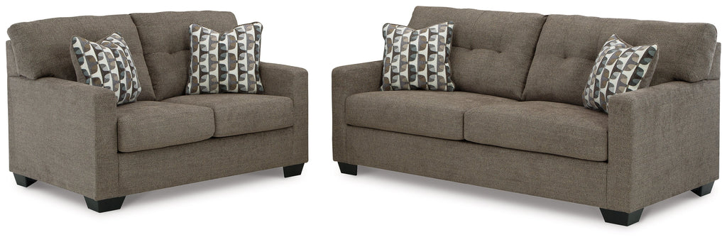 Mahoney Chocolate Sofa and Loveseat