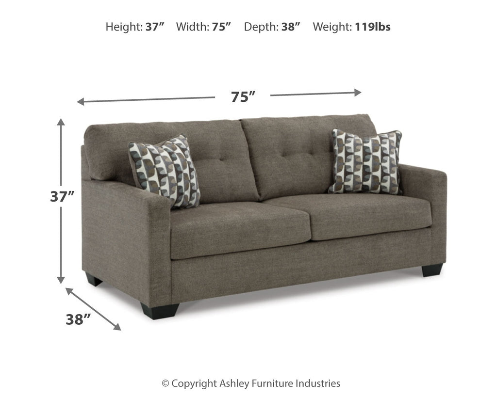 Mahoney Chocolate Sofa and Loveseat