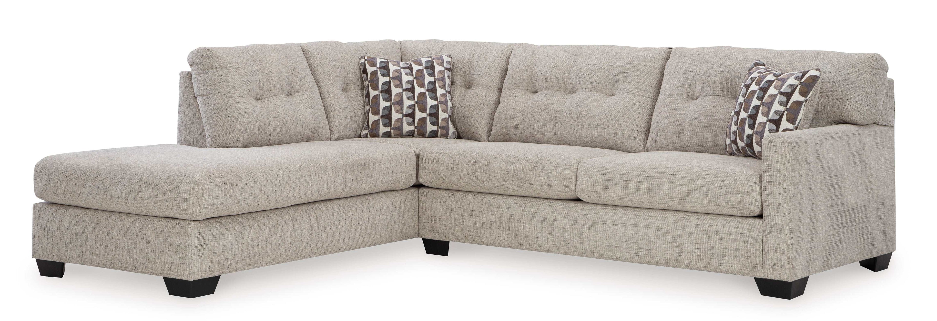 Mahoney Pebble 2pc Sectional Full Sleeper Sofa w/ LAF Chaise