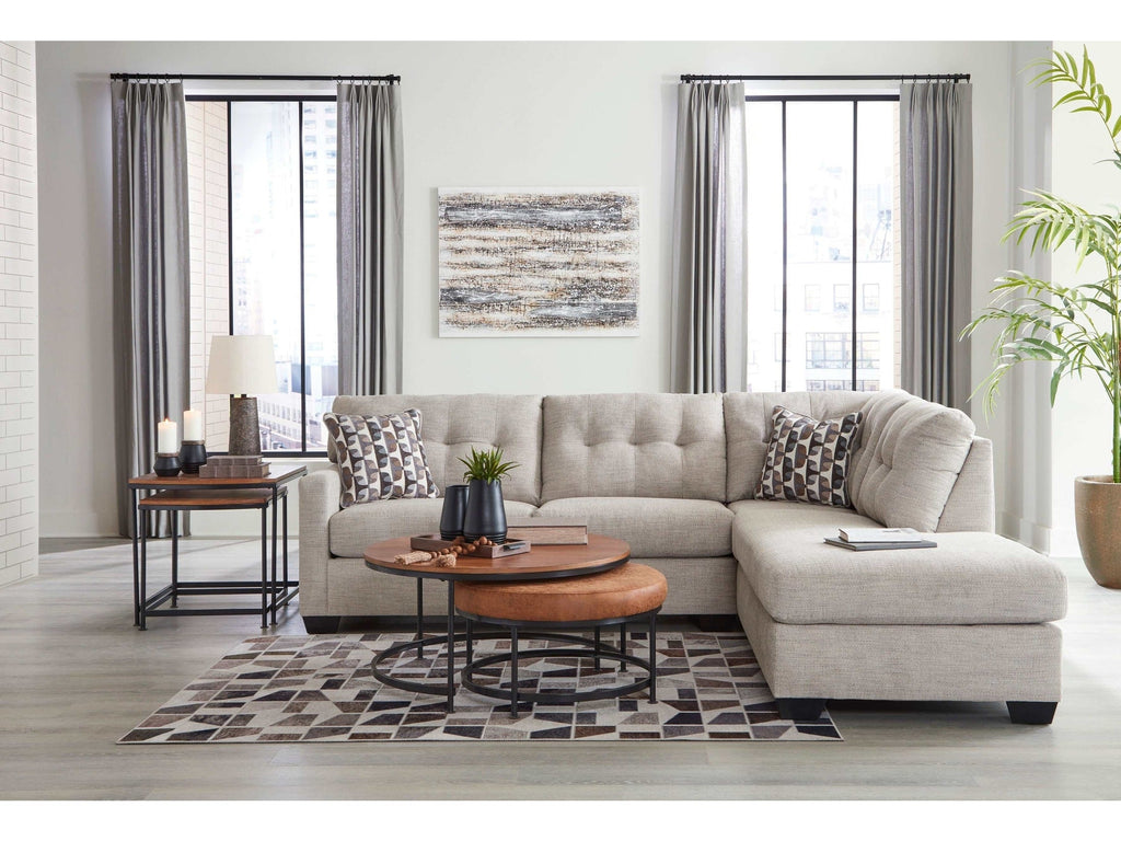 Mahoney Pebble 2pc Sectional Sofa w/ RAF Chaise