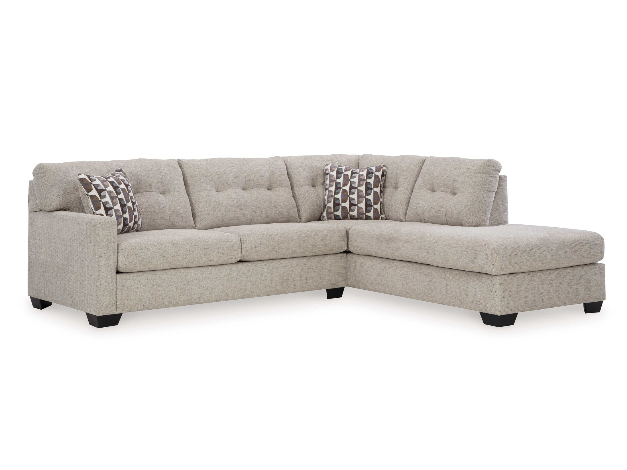 Mahoney Pebble 2pc Sectional Sofa w/ RAF Chaise