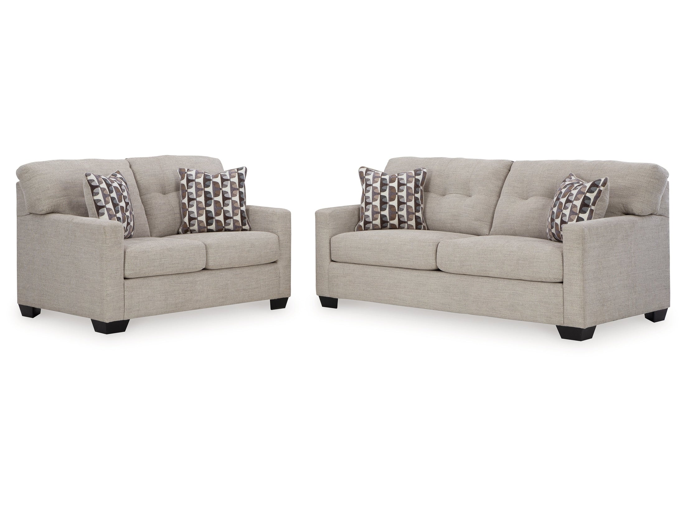 Mahoney Pebble Full Sofa Sleeper and Loveseat