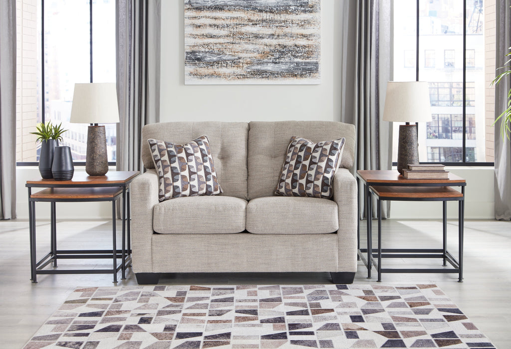 Mahoney Pebble Full Sofa Sleeper and Loveseat